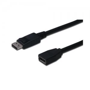 Image of ASSMANN Electronic 2m DisplayPort M/F Black