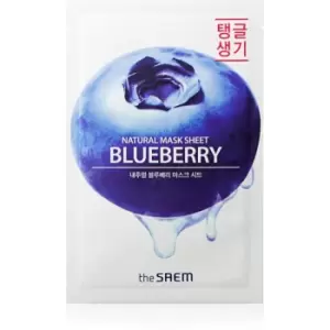 image of The Saem Natural Mask Sheet Blueberry Revitalising Cloth Face Mask 21 ml