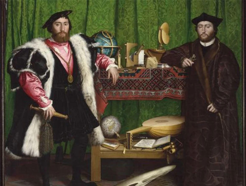 Image of National Gallery Jean de Dinteville and Georges de Selve (The Ambassadors) - National Gallery 1000 Piece Jigsaw Puzzle