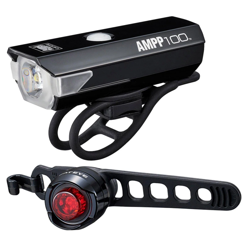 Image of Cateye Ampp 100 and Orb Cycle Light Set NO SIZE NO COLOUR