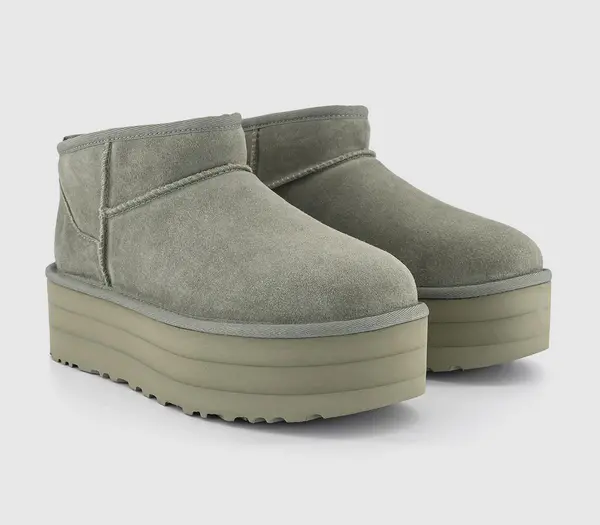Image of UGG Womens Classic Ultra Mini Platform Boots Shaded Clover, 4