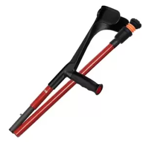 image of Carbon Fibre Folding Crutch Soft Grip - Red - Single