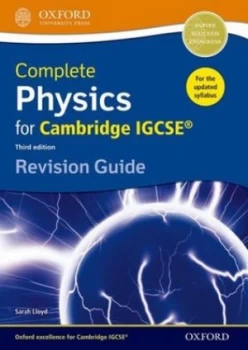 Image of Complete Physics for Cambridge Igcse. Revision Guide by Sarah Lloyd Hardback