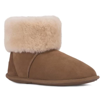 image of Just Sheepskin Albery Slipper Boot - Chestnut