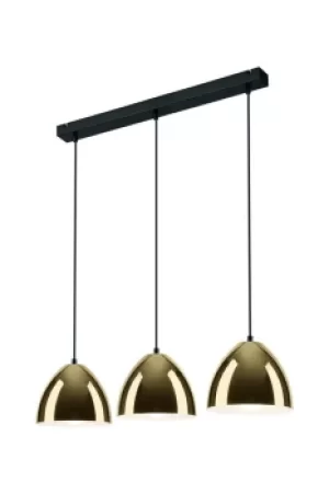 Image of Mia Bar Pendant Ceiling Light Gold, 3x E27