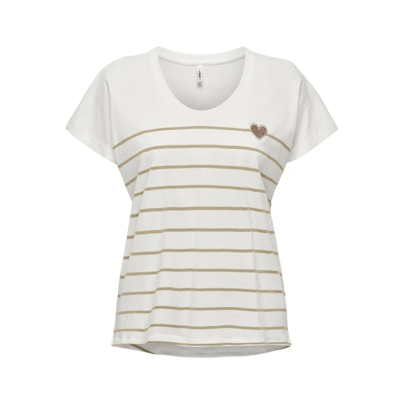 Image of Only Womens T-Shirt Only Emily Life Blanc Female S