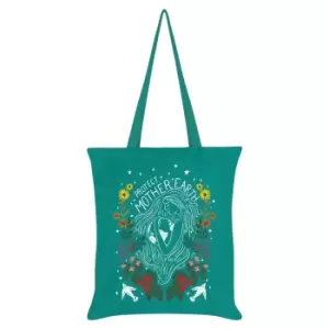 image of Grindstore Protect Mother Earth Tote Bag (One Size) (Emerald Green/White)