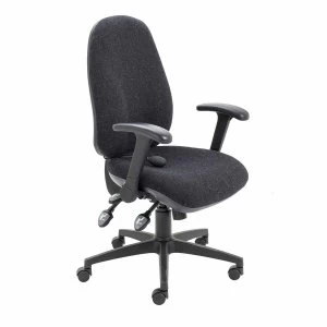 TC Office Maxi Ergo Chair with Folding Arms, Charcoal