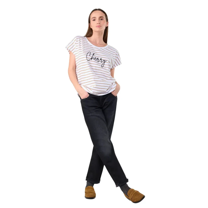 Image of Le Temps des cerises Womens T-Shirt Le Temps des cerises Cottard Blanc Female S