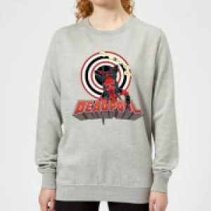 Image of Marvel Deadpool Upside Down Womens Sweatshirt - Grey - L