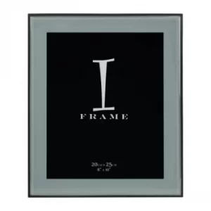 Image of Frame Black Aluminium & Glass Frame with Grey Mount (8 x 10)