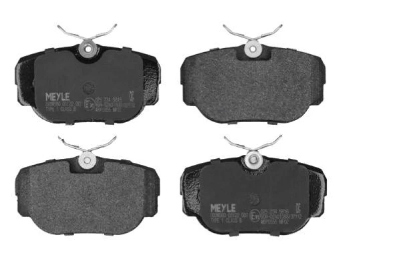 Image of MEYLE 025 234 5816 Brake pad set Rear Axle, not prepared for wear warning indicator, Original Quality, with anti-squeak plate Brake Pad Set,disc brak