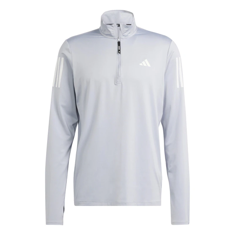 Image of adidas Own The Run Half-Zip Running Top Mens - Grey Grey 2XL