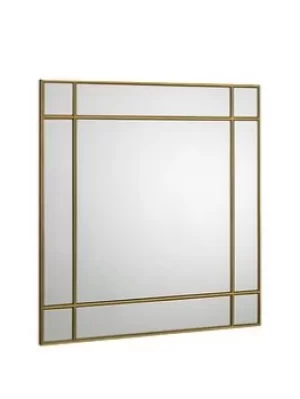 image of Julian Bowen Fortissimo Gold Square Wall Mirror