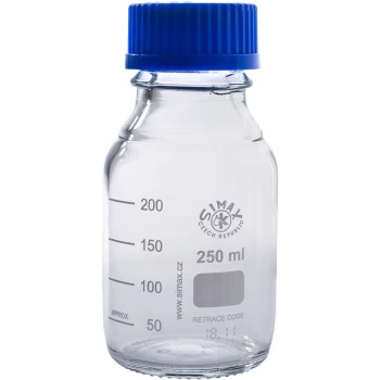 image of Clear Graduated Lab Bottles 250ml - Pack of 10 - Simax