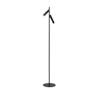 image of Philon Modern Floor Reading Lamp - Ø23cm - LED Dim. - 2x4,5W 3000K - Black