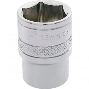 Image of Draper 1/4" Drive Polished Finish Hexagon Socket Metric 1/4" 13mm