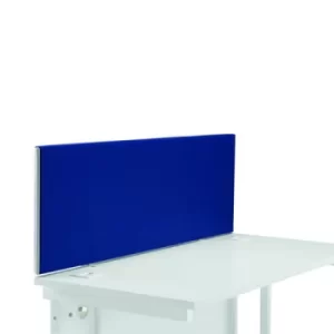Image of Jemini Straight Desk Screen 1400x25x400mm Blue with White Trim KF90503