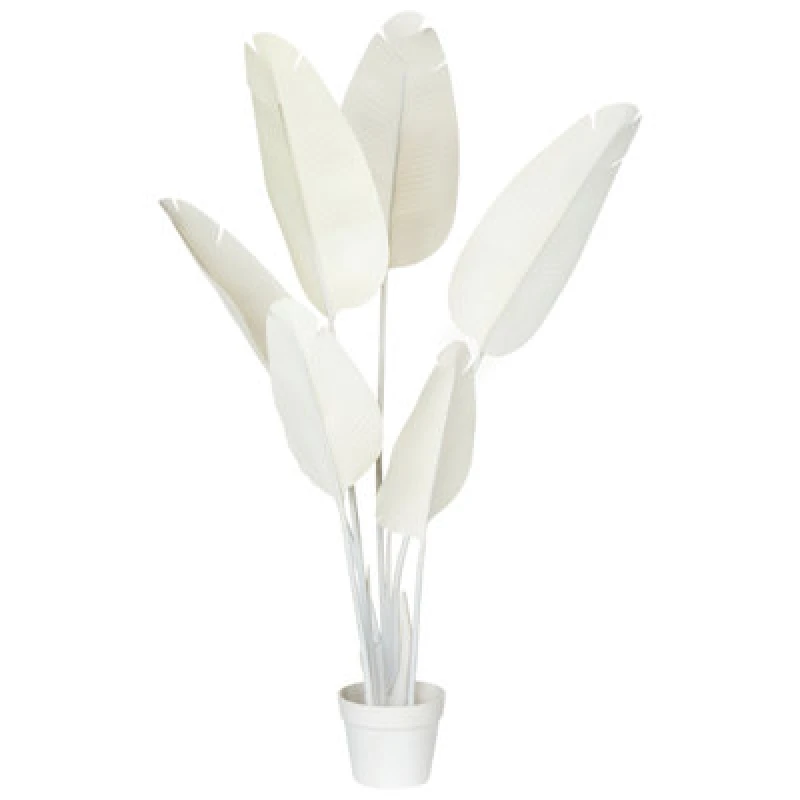 Image of Beliani Artificial Plant Banana Tree 123cm White
