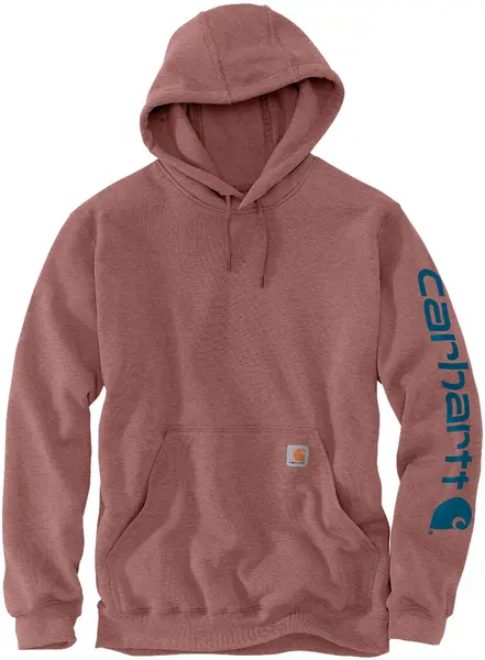 Image of Carhartt Midweight Sleeve Logo Hoodie, black-white, Size S