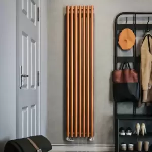 Image of Copper Horizontal Designer Radiator Oval Column Central Heating Rads 1800x370mm - Copper