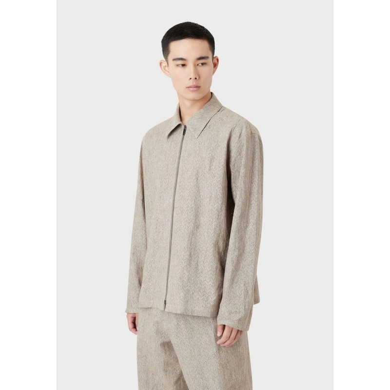 Image of Emporio Armani Overshirt Beige male XS