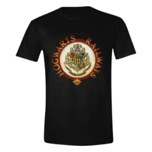 Image of Harry Potter T-Shirt Hogwarts Railways Circle Size M