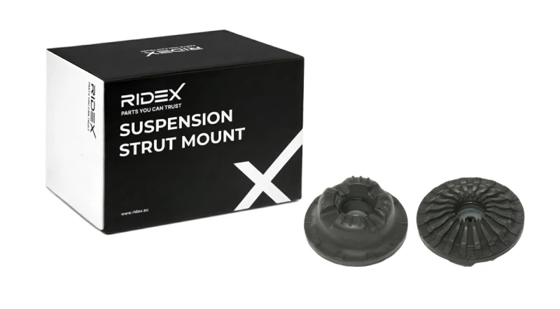 Image of RIDEX 1180S0953 Top strut mount Front Axle, without ball bearing Suspension Strut Support Bearing (1180)