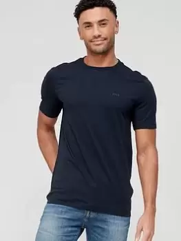Image of BOSS Thompson Tonal Logo T-Shirt - Dark Blue, Dark Blue Size M Men
