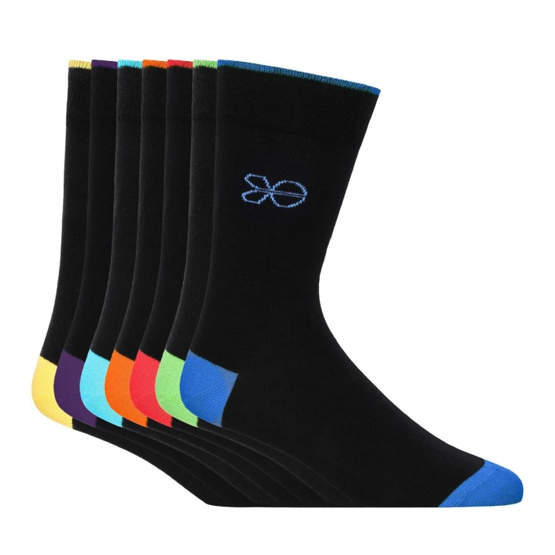 Image of Crosshatch Crosshatch Men Farrago Socks 7pk Multi One Size Male 5059294596992