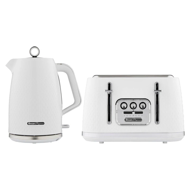 Image of Swan Swan Elegance - Kettle & 4 Slice Toaster - White White unisex Medium