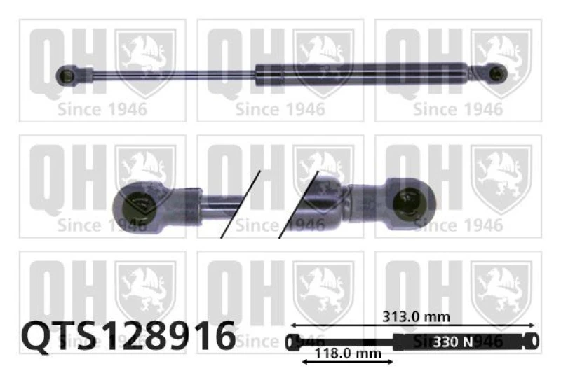 Image of QUINTON HAZELL Bonnet strut QUINTON HAZELL QTS128916