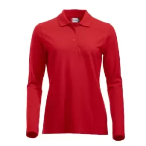 Image of Clique Womens/Ladies Classic Marion Long-Sleeved Polo Shirt (XL) (Red)