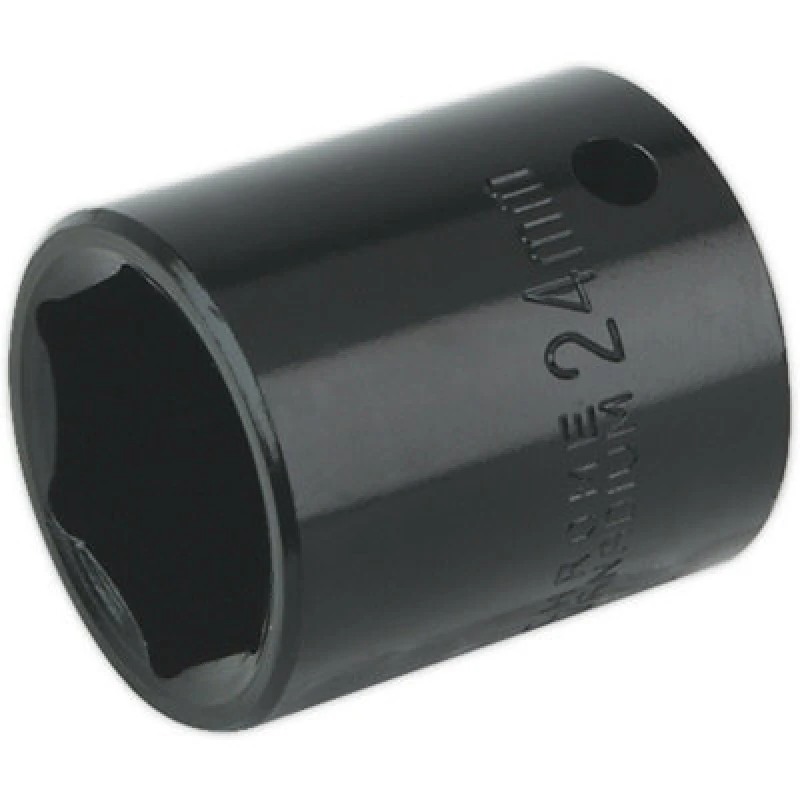 Image of Loops 24mm Forged Impact Socket - 1/2 Inch Sq Drive - Chrome-Vanadium Wrench Socket Multi