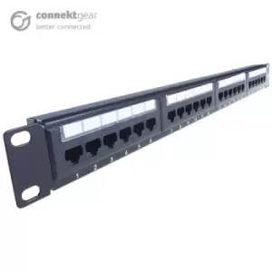 image of CONNEkT Gear 24 Port Patch Panel (CAT6) IDC Punch Down 19 inch