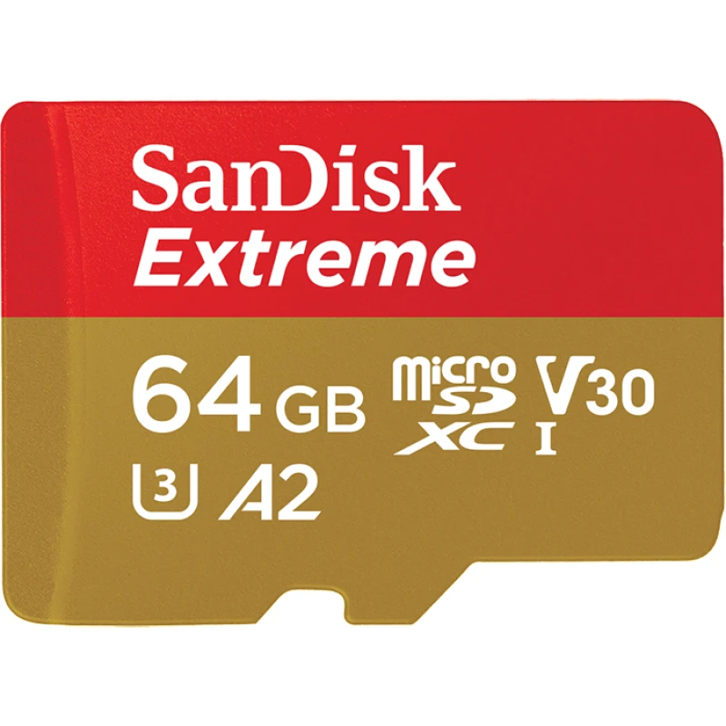 Image of SanDisk Extreme 64GB MicroSDXC UHS-I Class 3