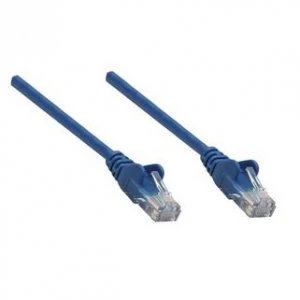 image of Intellinet Network Patch Cable Cat6 15m Blue Copper U/UTP PVC RJ45 Gold Plated Contacts Snagless Booted Polybag