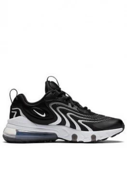 image of Nike Air Max 270 React ENG Junior Trainers - Black/Grey/White, Size 3