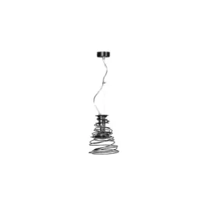 image of Twist Black Wire Frame Pendant Ceiling Light 1x E27