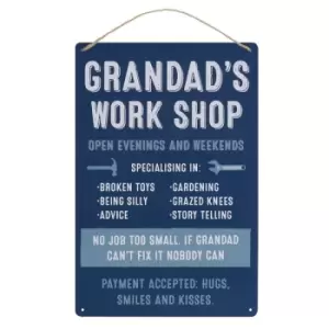 Image of Grandad's Work Shop Metal Plaque