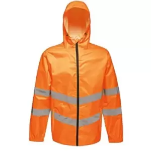 Image of Regatta Unisex Hi Vis Pro Packaway Reflective Work Jacket (M) (Orange) - Orange