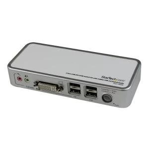 image of Startech 2 Port USB DVI KVM with Audio and Cables 8STSV211KDVIGB