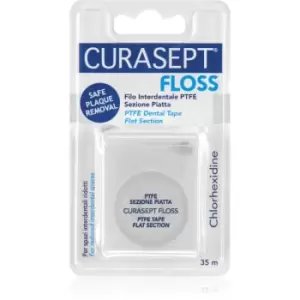 Image of Curasept Dental Tape PTFE Flat Section Dental Tape with Teflon Surface With Antibacterial Ingredients 35 m