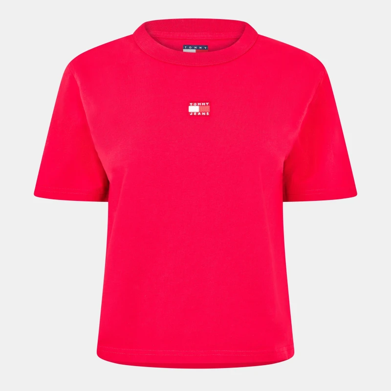 Image of Tommy Jeans Logo T-Shirt Ruby Rhubarb female 12 (M)