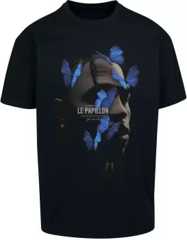 Image of Mister Tee Le Papillon oversized t-shirt T-Shirt black