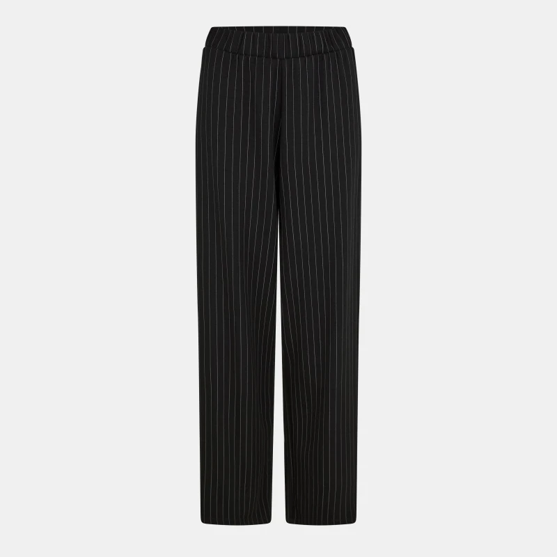 Image of French Connection Womens Regina Wide Leg Trousers Black/White female 8 (XS)
