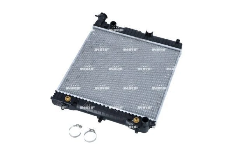 Image of NRF 53875 Engine radiator EASY FIT Brazed cooling fins, Aluminium, with attachment parts Aluminium Radiator,engine cooling (470)