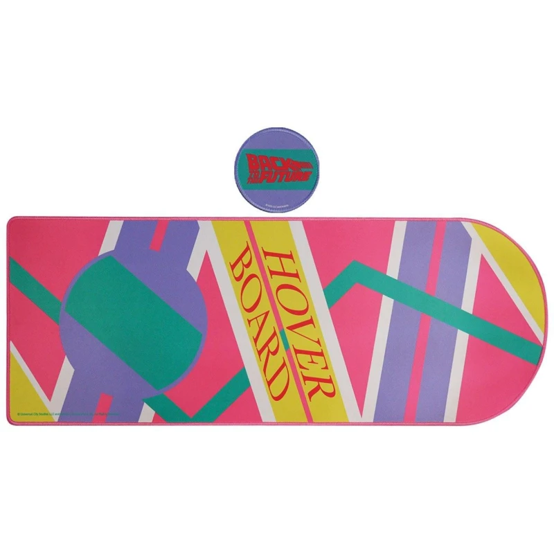 Image of Back To The Future XL Hoverboard Desk Pad and Coaster Set Multi unisex