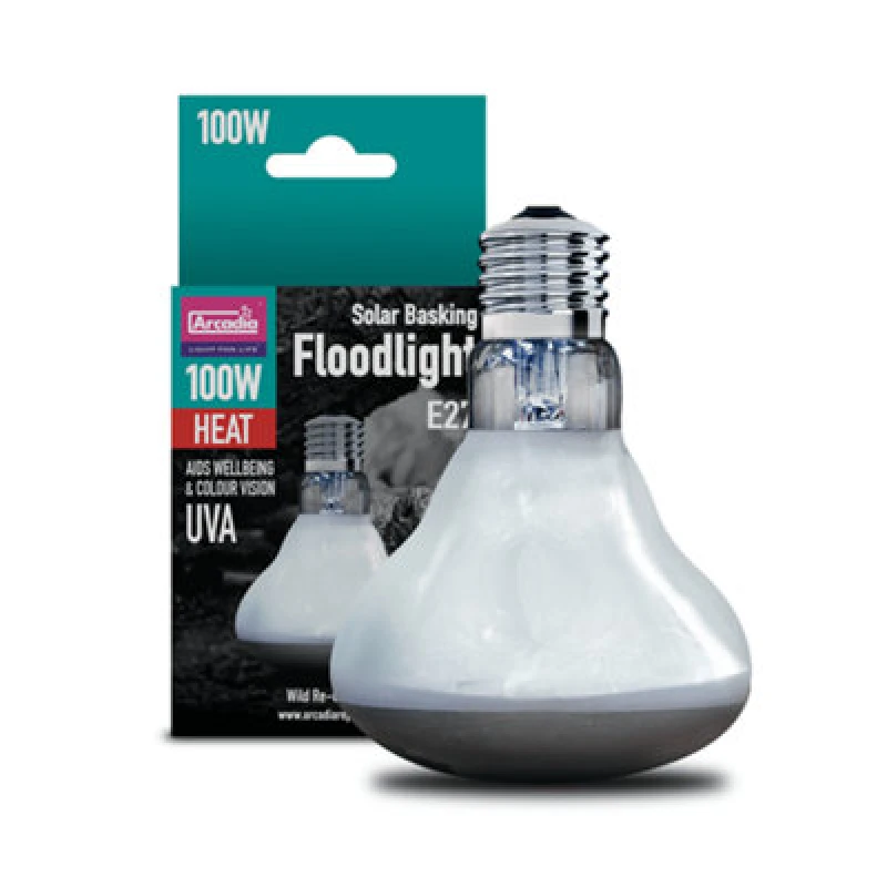 Image of Arcadia Reptile Solar Basking Floodlight Heat Bulb 100W White unisex