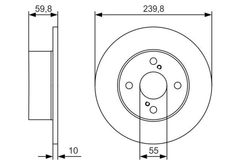 Image of Bosch 0 986 479 T96 Brake disc solid, Oiled Brake Disc (82)